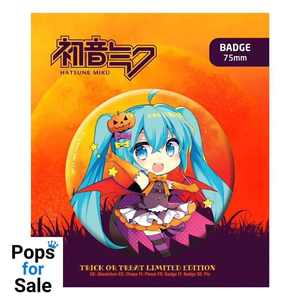 Hatsune Miku Pin Badge Halloween Limited Edition Hatsune Miku