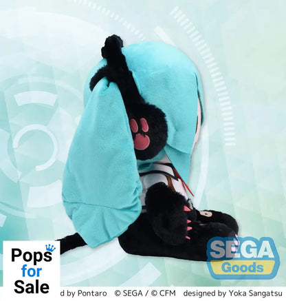 Hatsune Miku Project Diva Arcade Future Tone Fuwa Petit Plush Figure Hatsune Miku Kitty Cat LL 30 cm