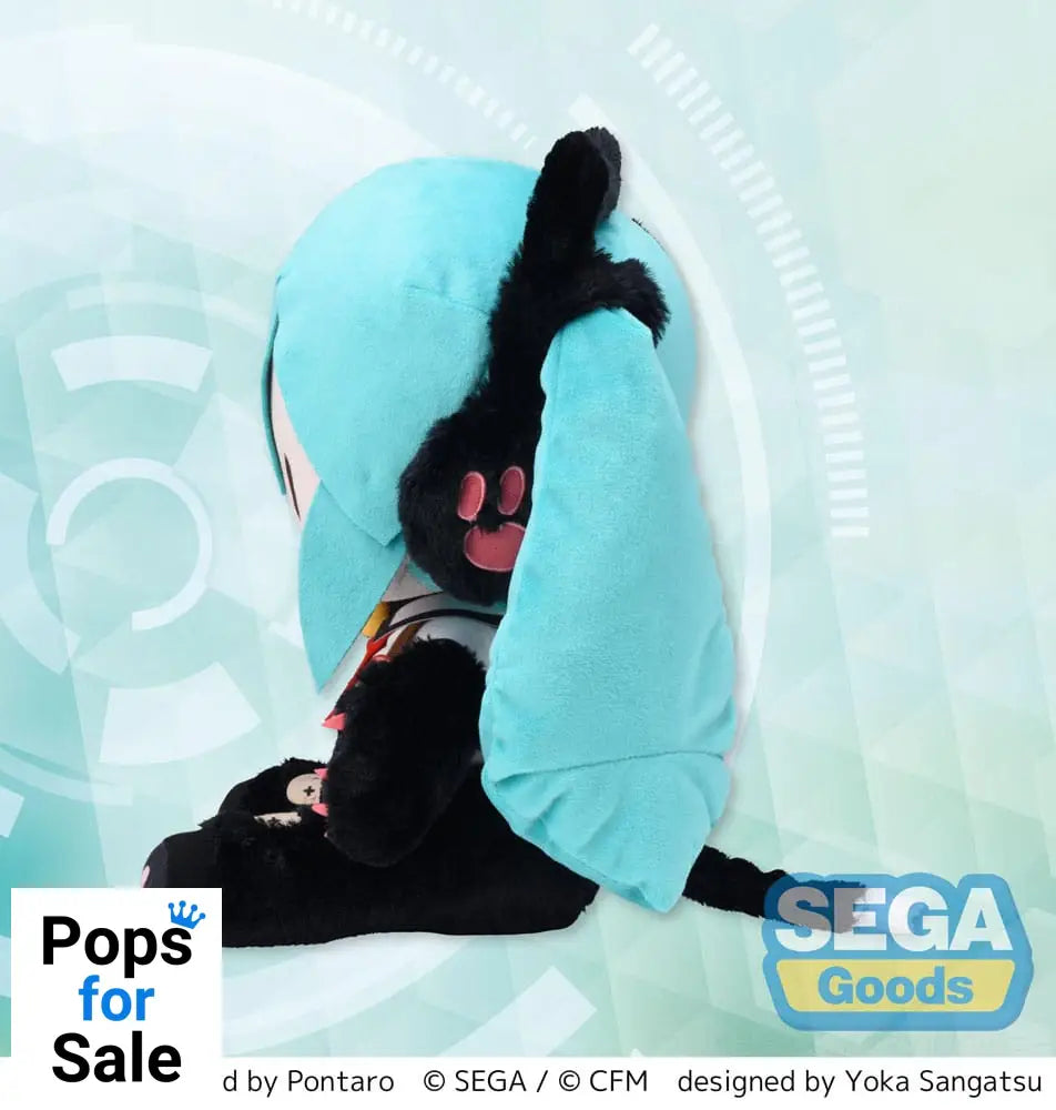 Hatsune Miku Project Diva Arcade Future Tone Fuwa Petit Plush Figure Hatsune Miku Kitty Cat LL 30 cm