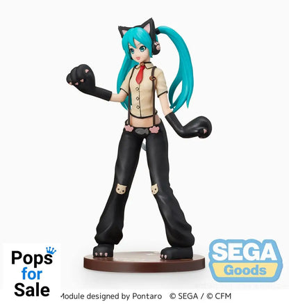 Hatsune Miku Project DIVA Arcade Future Tone SPM PVC Statue Hatsune Miku Kitty Cat 23 cm