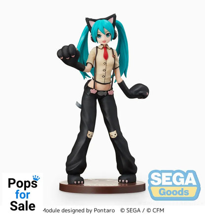 Hatsune Miku Project DIVA Arcade Future Tone SPM PVC Statue Hatsune Miku Kitty Cat 23 cm