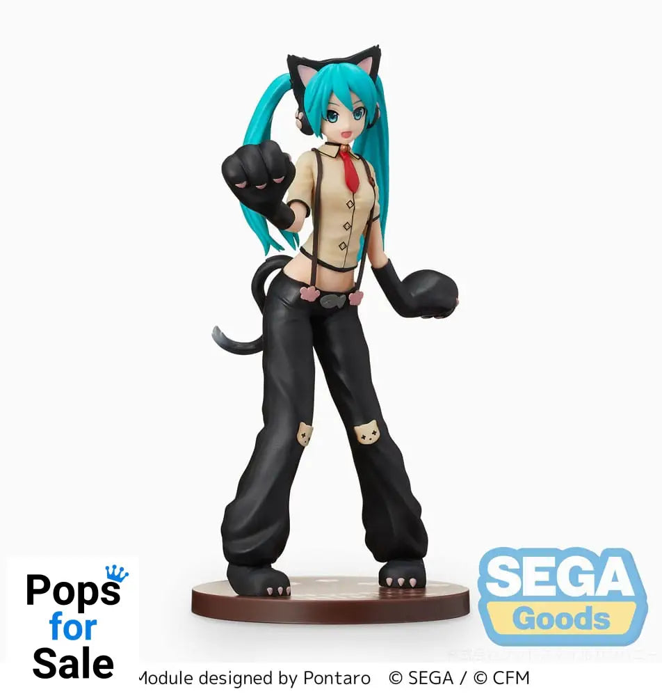 Hatsune Miku Project DIVA Arcade Future Tone SPM PVC Statue Hatsune Miku Kitty Cat 23 cm