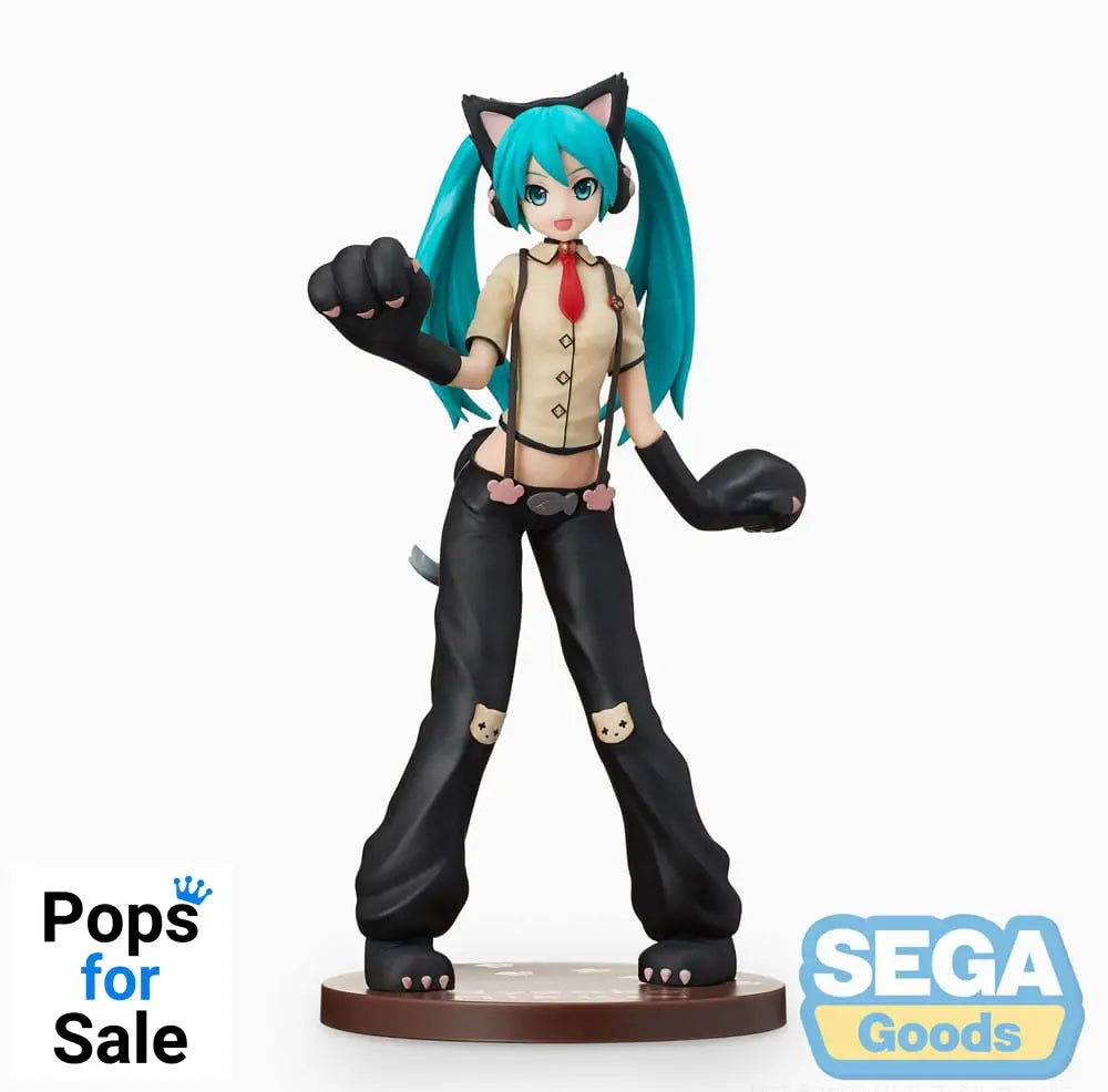 Hatsune Miku Project DIVA Arcade Future Tone SPM PVC Statue Hatsune Miku Kitty Cat 23 cm