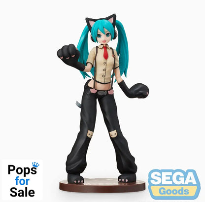 Hatsune Miku Project DIVA Arcade Future Tone SPM PVC Statue Hatsune Miku Kitty Cat 23 cm