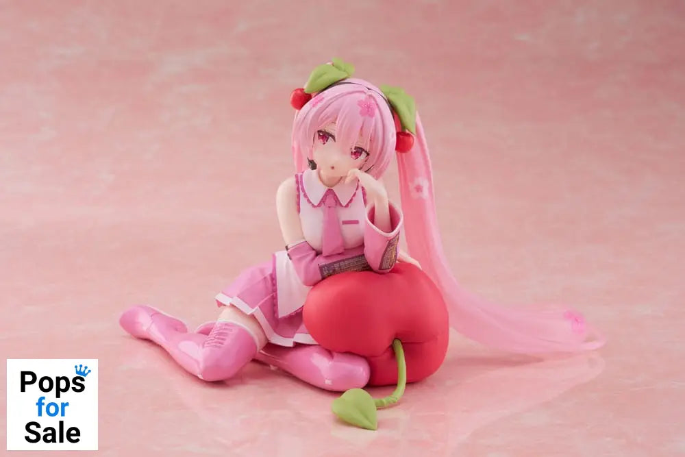 Hatsune Miku PVC Statue Desktop Cute Figure Sakura Miku Cherry Cushion Ver. 13 cm