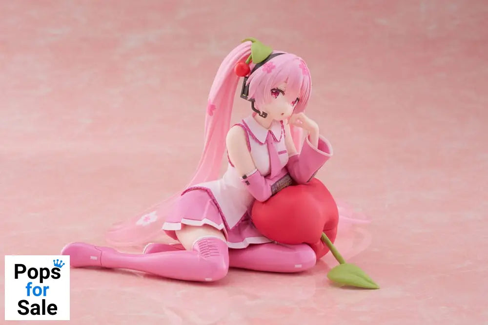 Hatsune Miku PVC Statue Desktop Cute Figure Sakura Miku Cherry Cushion Ver. 13 cm
