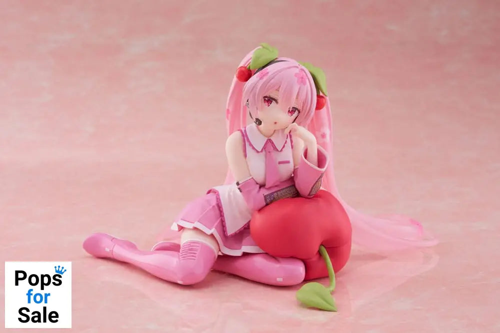 Hatsune Miku PVC Statue Desktop Cute Figure Sakura Miku Cherry Cushion Ver. 13 cm
