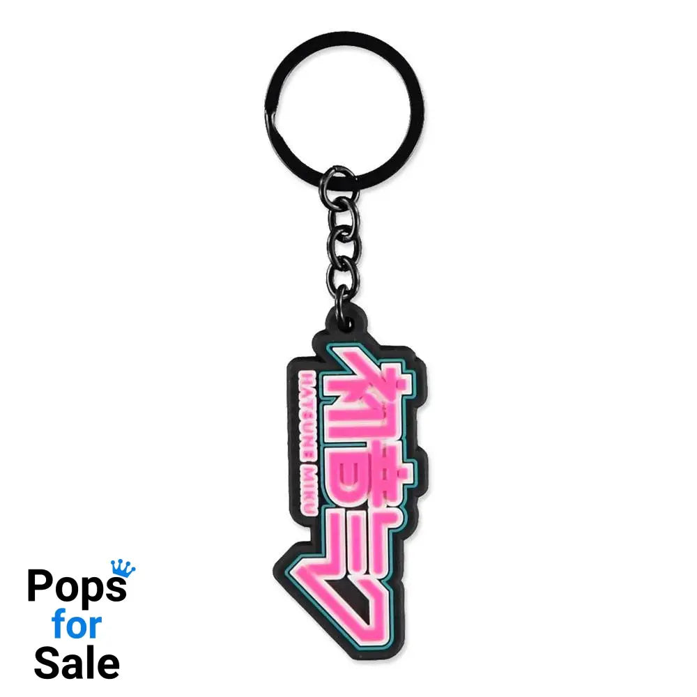 Hatsune Miku Rubber Keychain Logo Keyrings
