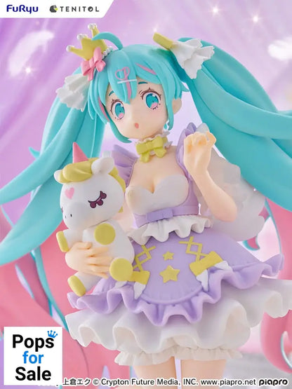Hatsune Miku Tenitol PVC Statue Hatsune Miku Yumekawa Princess Lavender Ver. 21 cm
