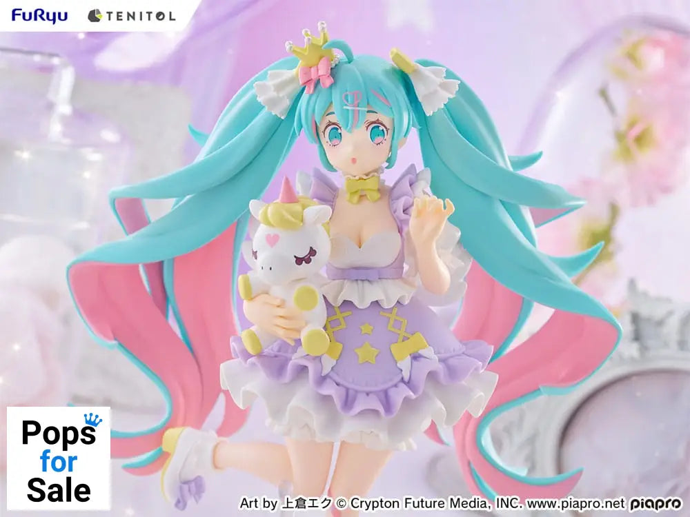 Hatsune Miku Tenitol PVC Statue Hatsune Miku Yumekawa Princess Lavender Ver. 21 cm