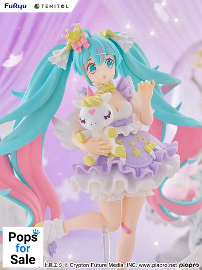 Hatsune Miku Tenitol PVC Statue Hatsune Miku Yumekawa Princess Lavender Ver. 21 cm