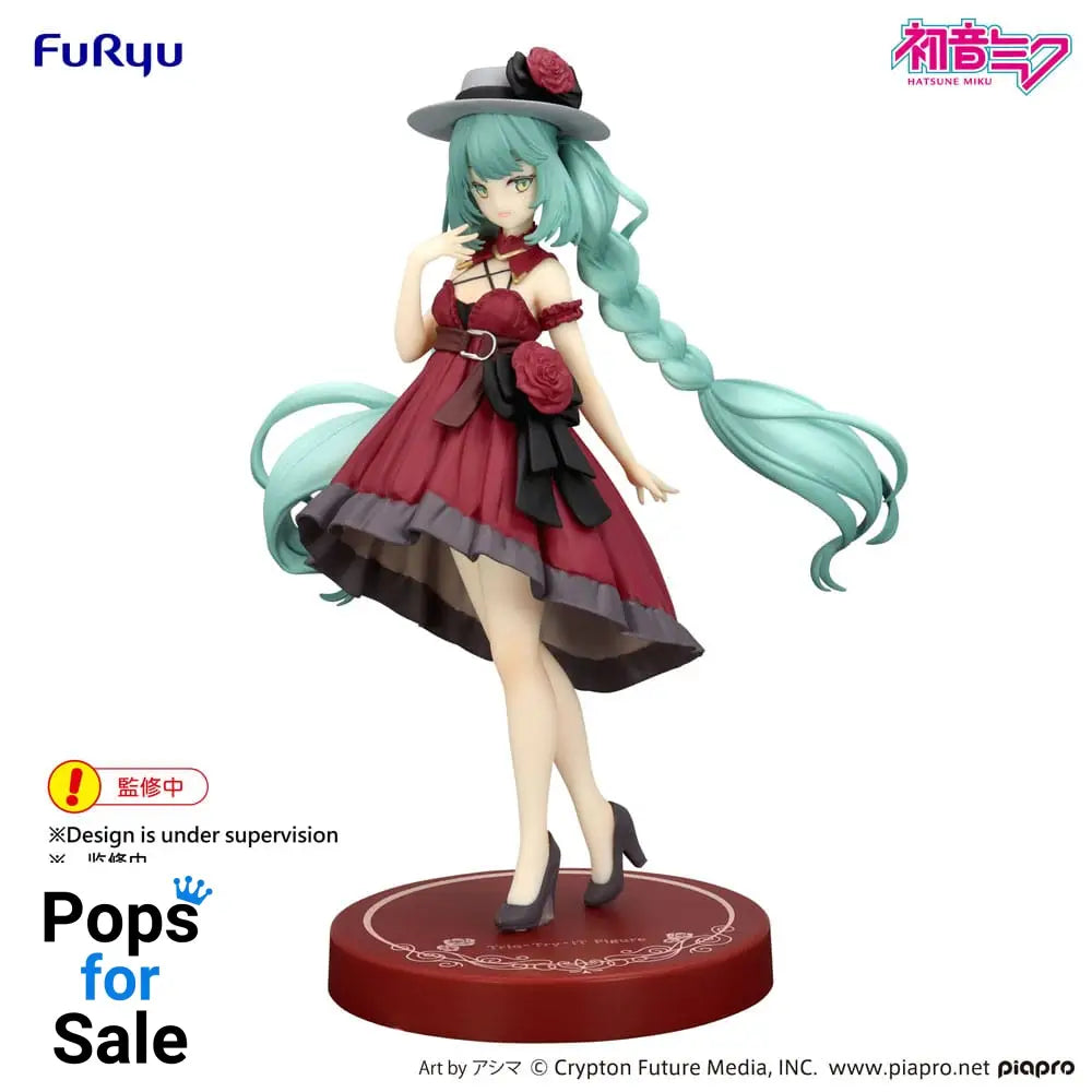 Hatsune Miku Trio-Try-iT PVC Statue Hatsune Miku Outing Dress Red Color Ver. 19 cm
