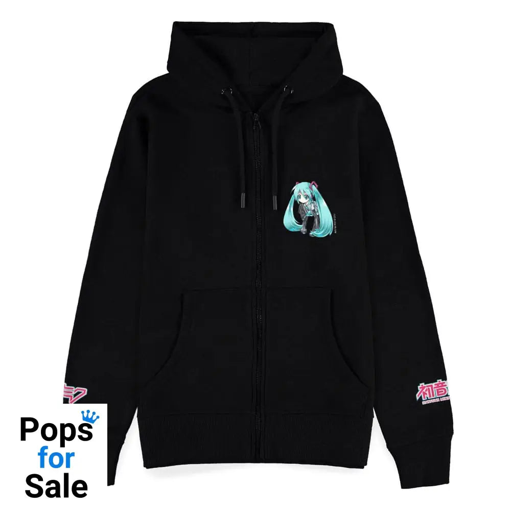 Hatsune Miku Zipper Hoodie Black Size M