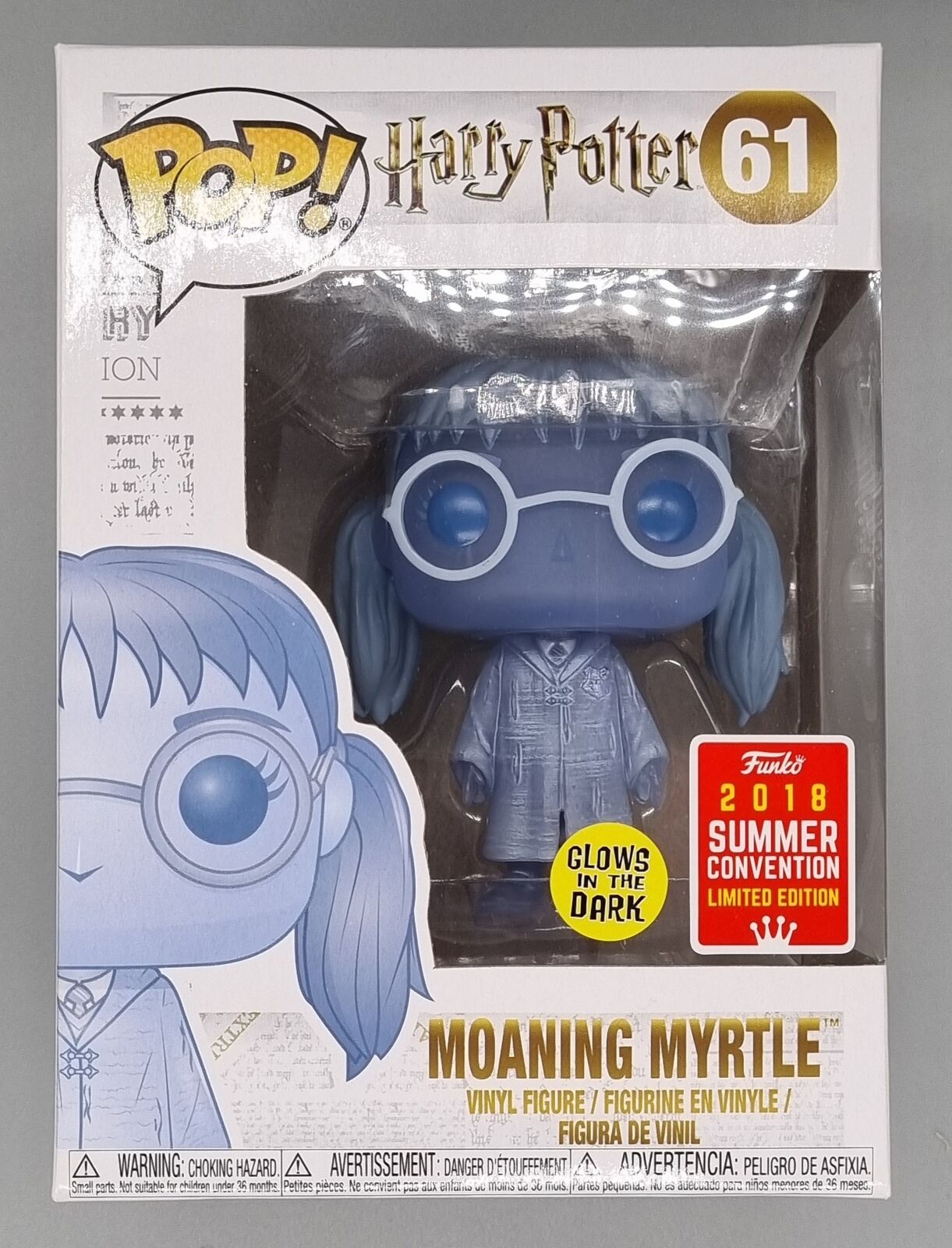 61 Moaning Myrtle - Glow - Harry Potter - 2018 Con Funko POP