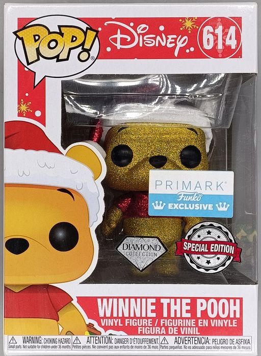 #614 Winnie the Pooh (Holiday) - Diamond - Disney - Box Damaged Funko POP