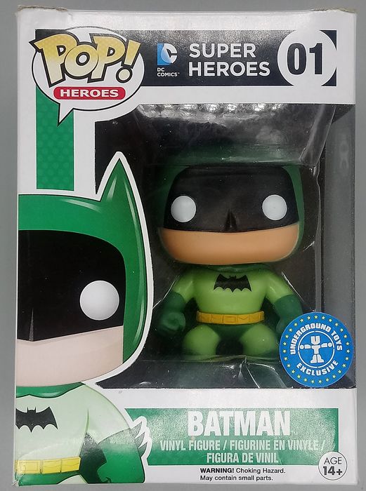 #01 Batman (Rainbow Green) DC Heroes Box Damaged Funko POP
