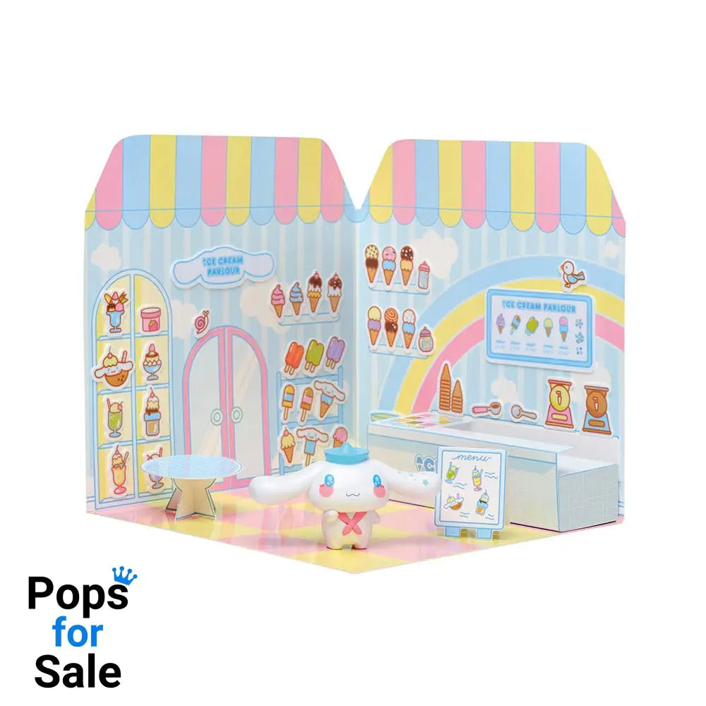 Hello Kitty and Friends Mini figure Sticker House Cinnamoroll Ice Cream Parlour