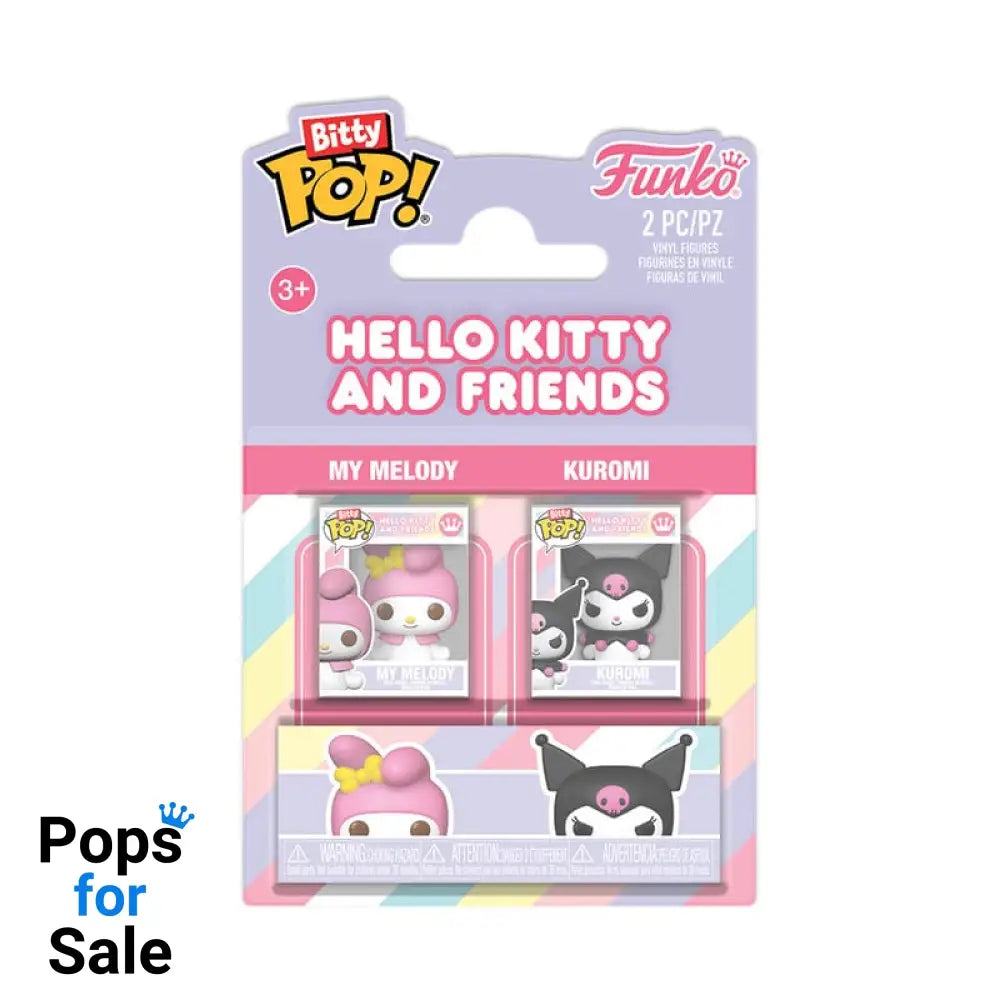 Hello Kitty Bitty POP! Vinyl Figures 2-Pack My Melody&Kuromi 2 cm Funko POP Mini-figures