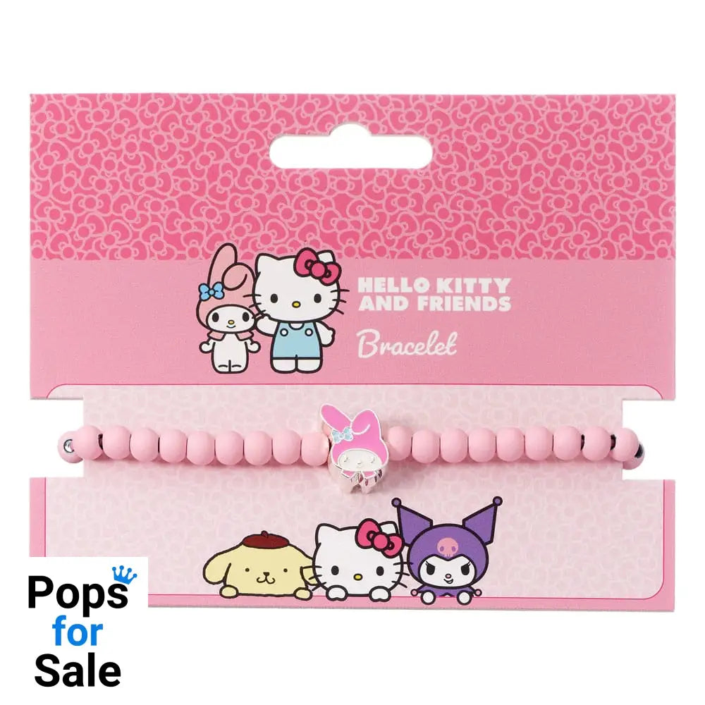 Hello Kitty Bracelet pink beads with My Melody Charm 21 cm