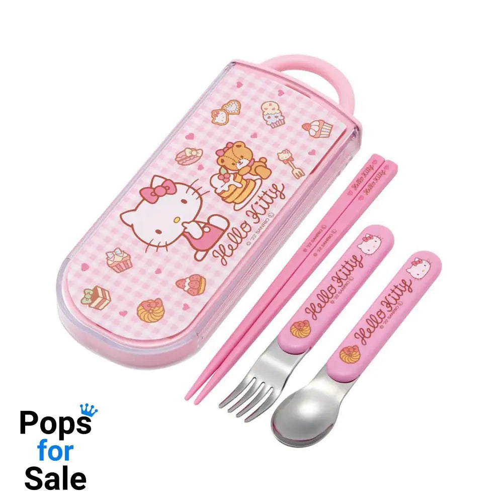 Hello Kitty Chopsticks & Spoon & Fork Set Sweety pink Kitchen- and Tableware
