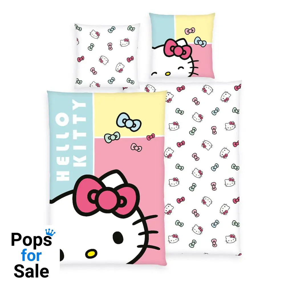 Hello Kitty Duvet Set Hello Kitty Bow 135 x 200 cm / 80 x 80 cm