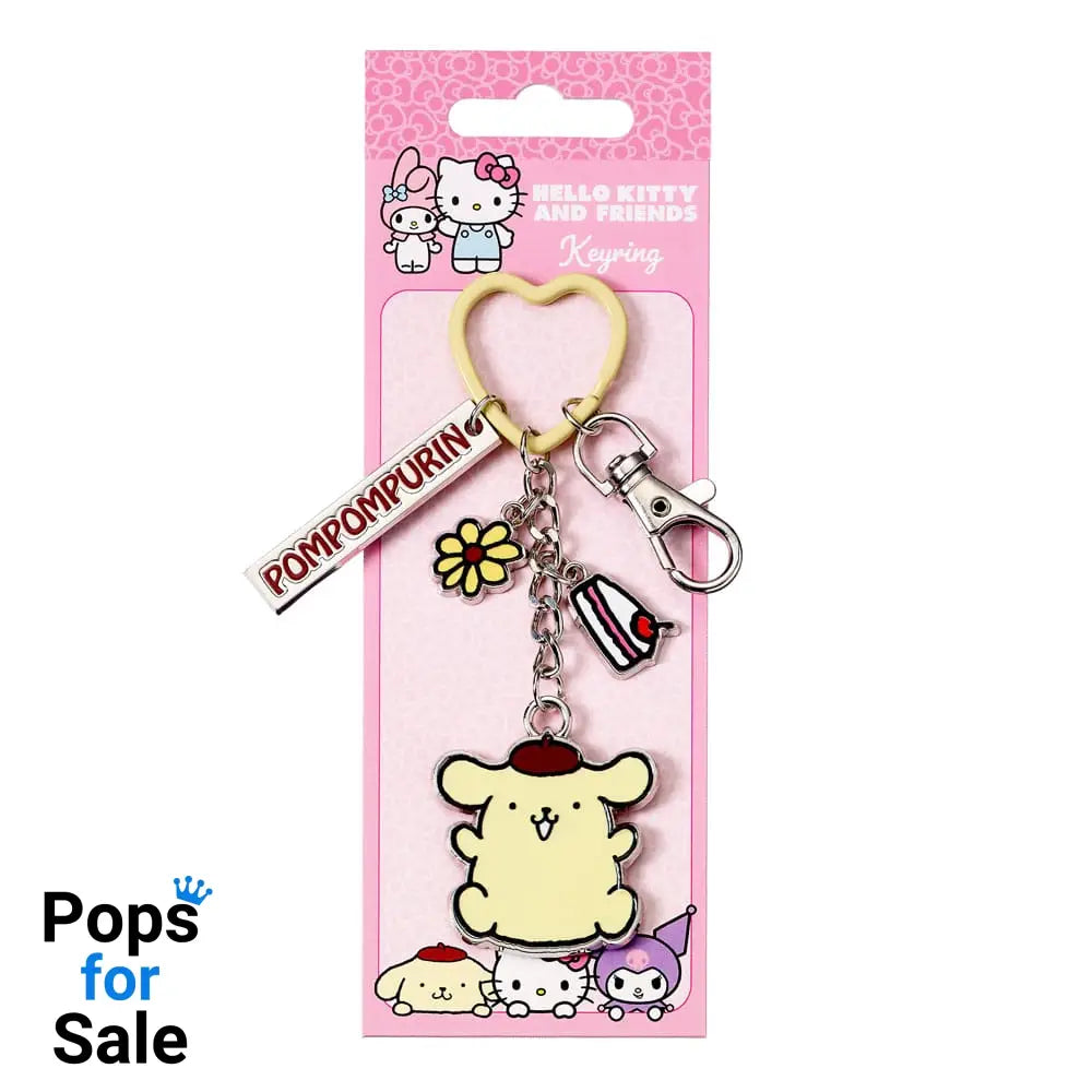 Hello Kitty Key Chain with Pompompurin Charms 15 cm