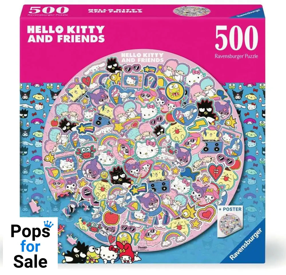 Helly Kitty and Friends Round Jigsaw Puzzle (500 pieces) Puzzles