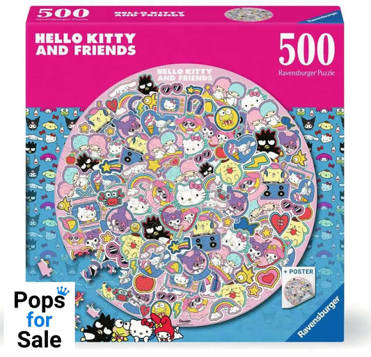 Helly Kitty and Friends Round Jigsaw Puzzle (500 pieces) Puzzles