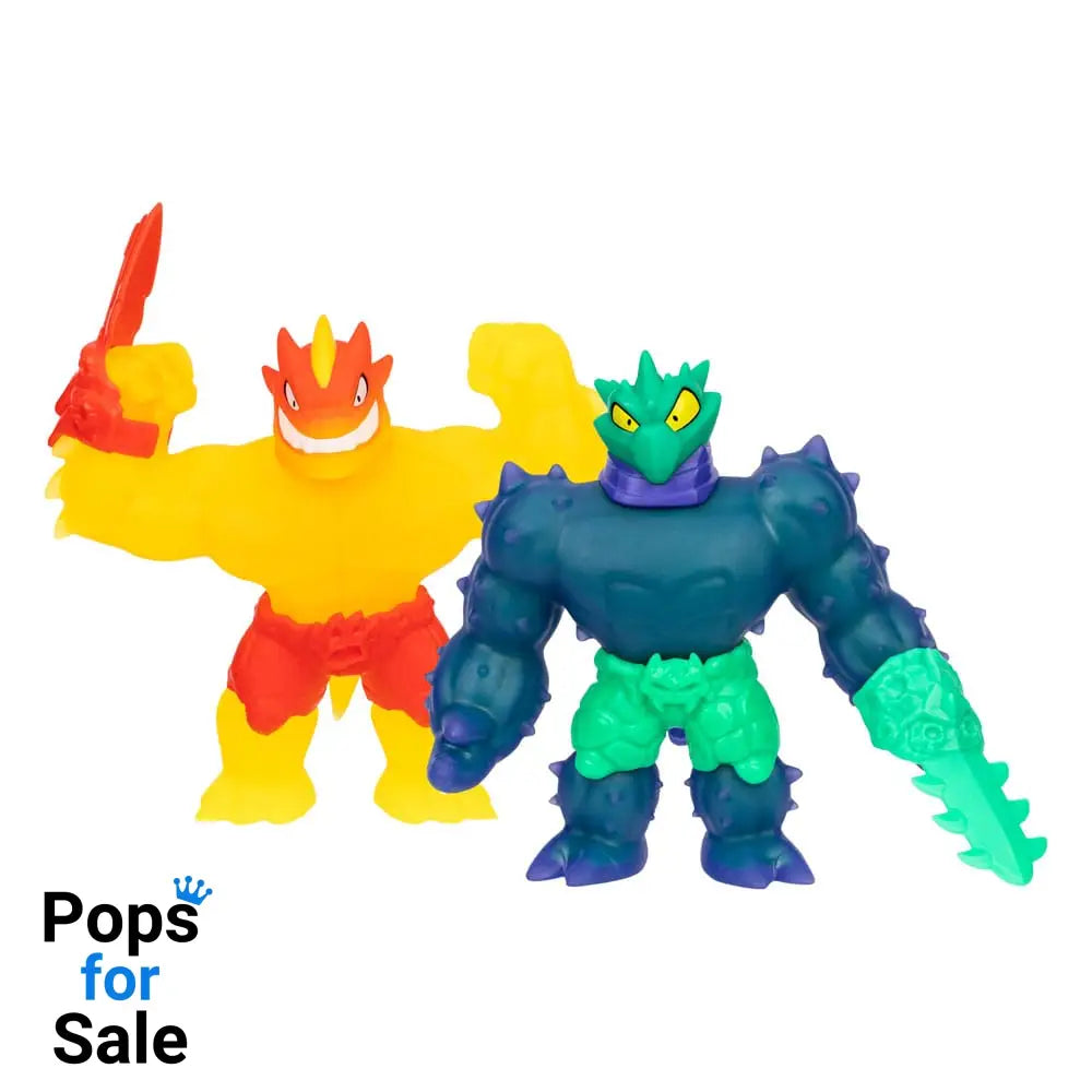Heroes of Goo Jit Zu Meteor Madness Stretch Figures 2-Pack Flame Blazagon vs. Cacticus 13 cm