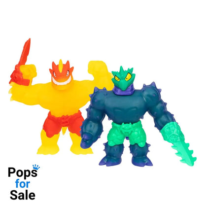 Heroes of Goo Jit Zu Meteor Madness Stretch Figures 2-Pack Flame Blazagon vs. Cacticus 13 cm
