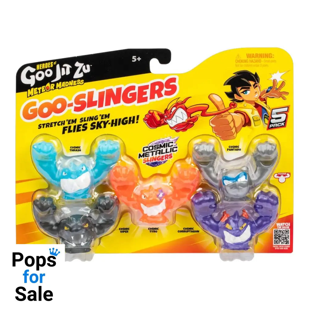 Heroes of Goo Jit Zu Meteor Madness Stretch Figures 5-Pack Goo Slingers Cosmic Metallic Slingers 5 cm Mini-figures