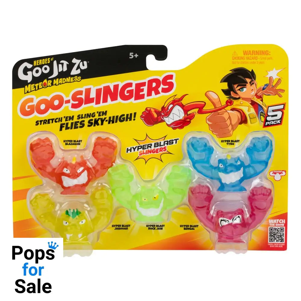 Heroes of Goo Jit Zu Meteor Madness Stretch Figures 5-Pack Goo Slingers Hyper Blast Slingers 5 cm