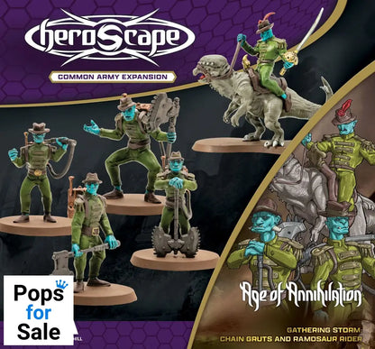 Heroscape Army Expansion Age of Annihilation Chain Gruts & Ramosaur Rider (Common) *English Version*