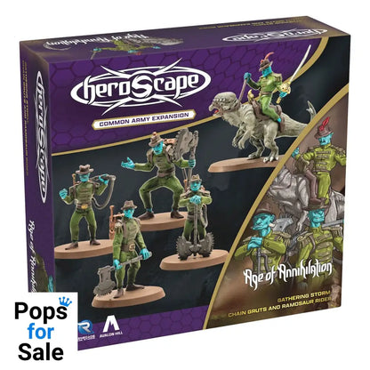 Heroscape Army Expansion Age of Annihilation Chain Gruts & Ramosaur Rider (Common) *English Version* Board games and