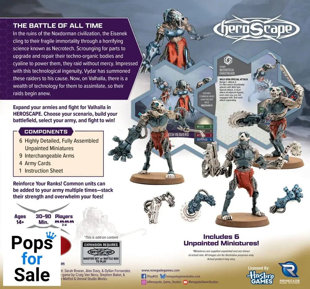 Heroscape Army Expansion Age of Annihilation Upgraded Necrotech Reavers (Common) *English Version*