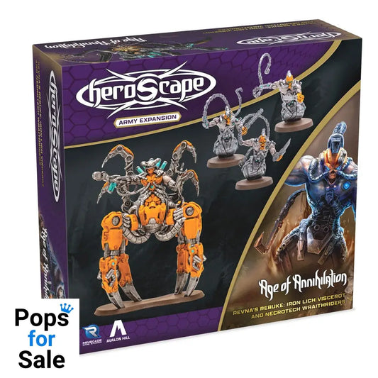 Heroscape Expansion Revna’s Rebuke: Iron Lich Viscerot and Necrotech Wraithriders Army *English Version* Board games