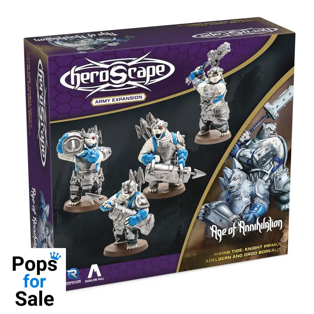 Heroscape Expansion Rising Tide - Knight Primus Adelbern & Ordo Borealis Army *English Version*