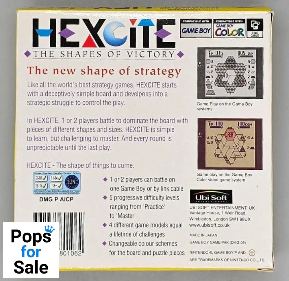 Hexcite for Nintendo GameBoy Color