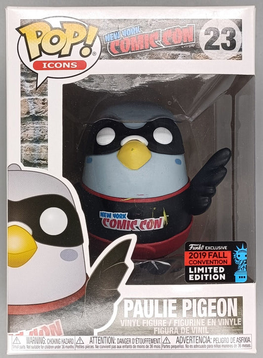 23 Paulie Pigeon (Black) - Icons - NYCC Exclusive 2019 Con - Funko POP - Box Damaged