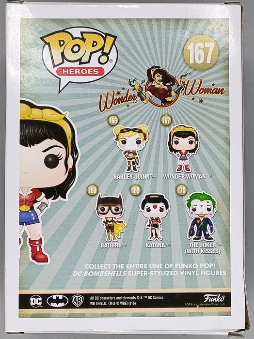 167 Wonder Woman - DC Bombshells - Box Damaged Funko POP