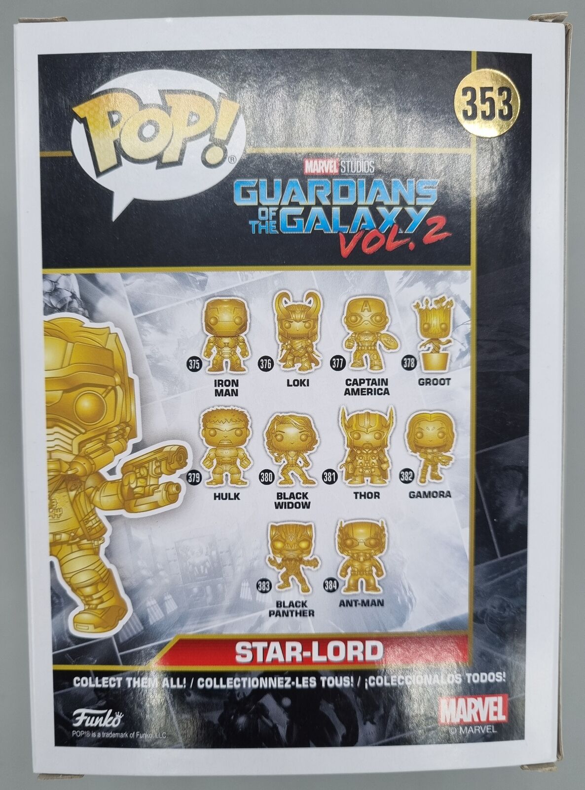 #353 Star-Lord (Gold) - Chrome - Marvel Studios 10 Years Funko POP
