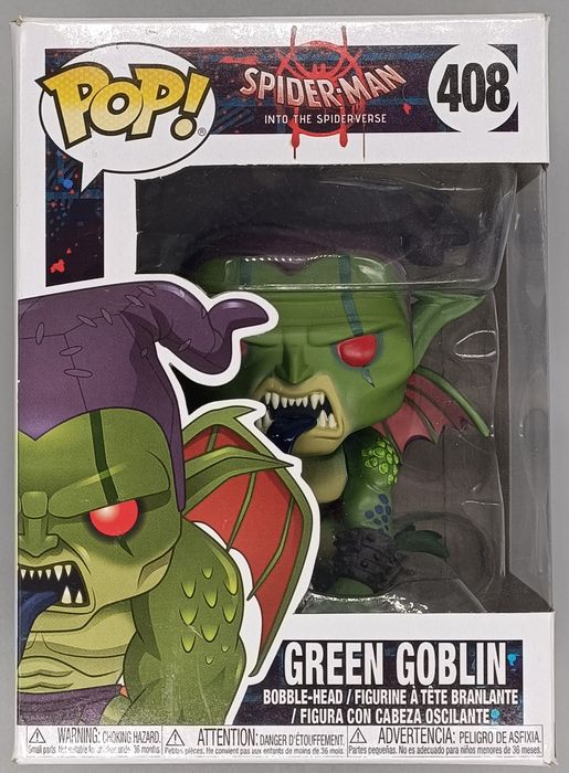 408 Green Goblin - Marvel SpiderMan Into the Spiderverse Funko POP - Box Damaged