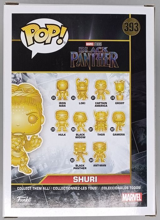 #393 Shuri (Gold) Chrome - Marvel Studios 10 Years 2018 Con Funko POP