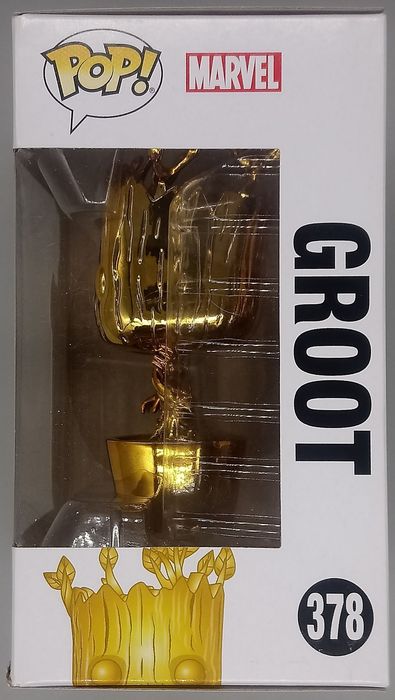 #378 Groot (Gold) - Chrome - Marvel Studios 10 Years Box Damaged Funko POP