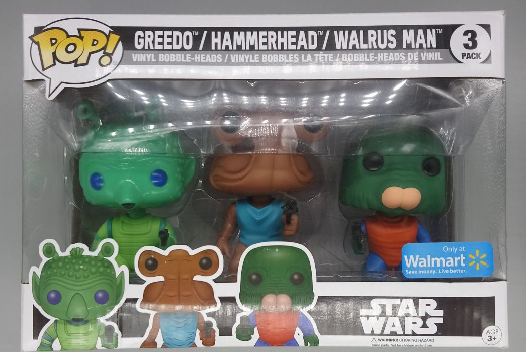 [3 Pack] Greedo / Hammerhead / Walrus Man Star Wars Funko POP - Box Damaged