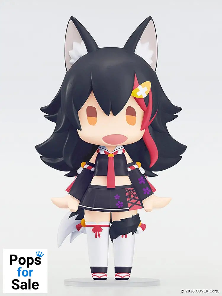 Hololive Production HELLO! GOOD SMILE Action Figure Ookami Mio 10 cm