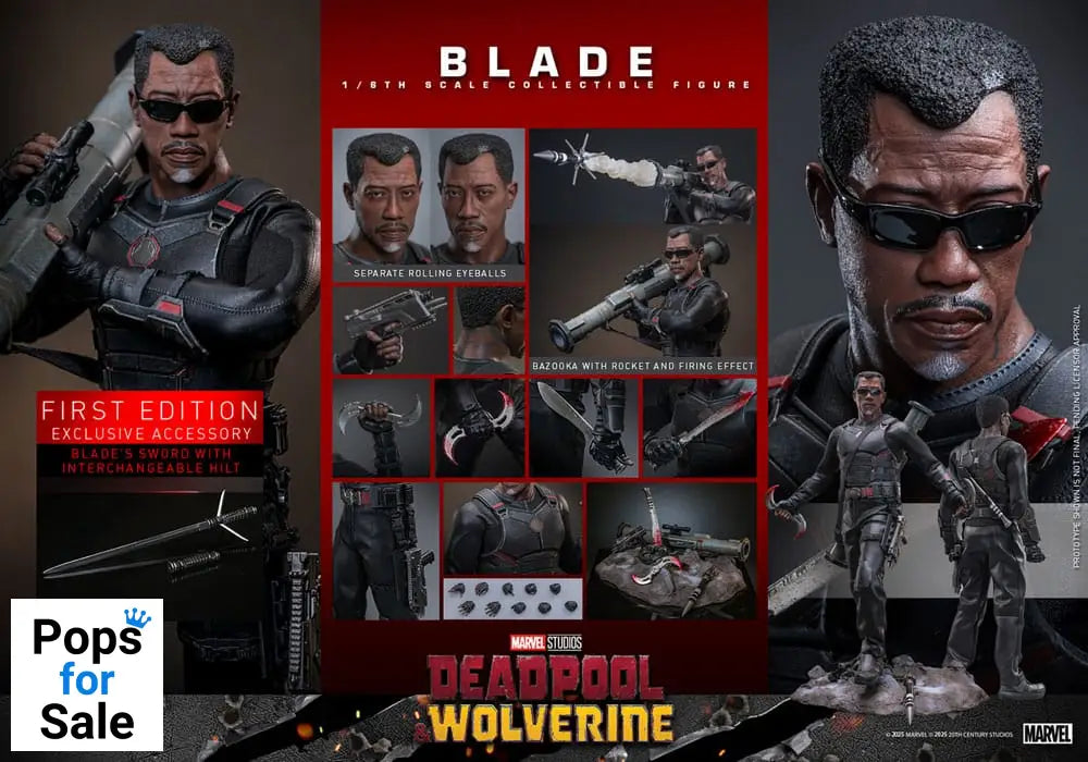 Hot Toys Deadpool & Wolverine Movie Masterpiece Action Figure 1/6 Blade 30 Cm Presale