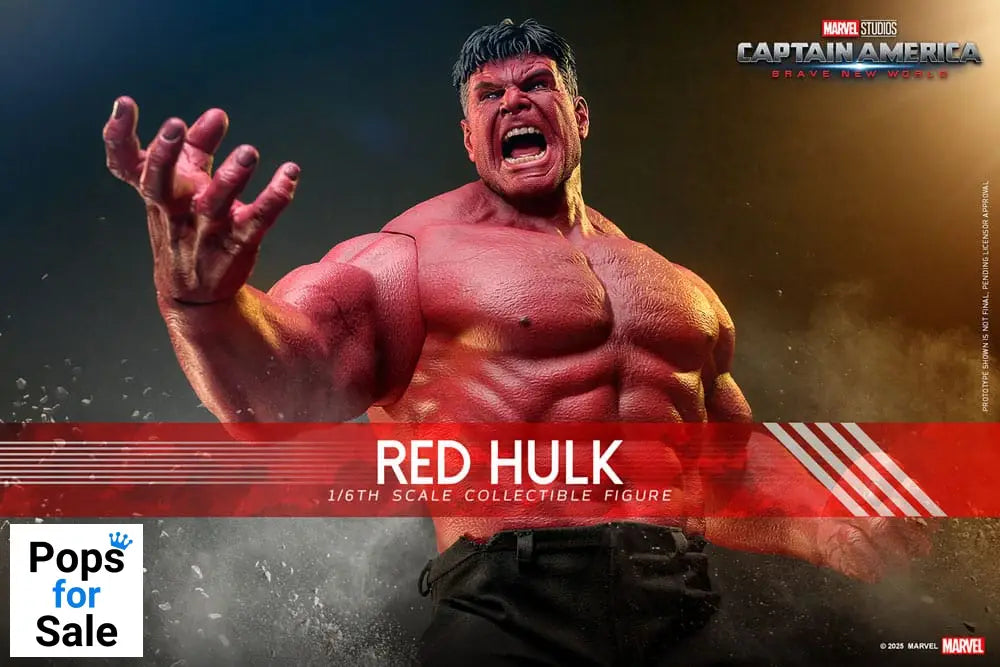 Hot Toys Red Hulk Captain America: Brave New World Movie Masterpiece Action Figure 1/6 Red Hulk 47 cm PRESALE