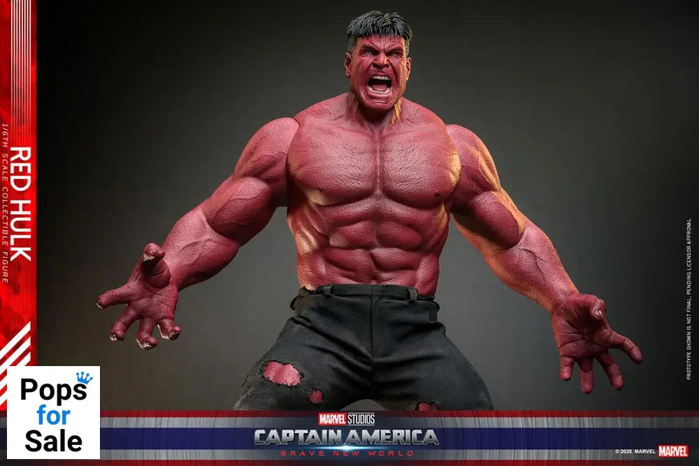 Hot Toys Red Hulk Captain America: Brave New World Movie Masterpiece Action Figure 1/6 Red Hulk 47 cm PRESALE