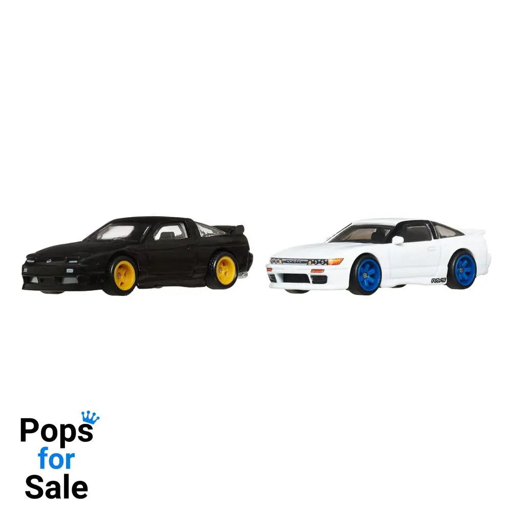 Hot Wheels Premium Car Culture Diecast Vehicle 2-Pack 1/64 '96 Nissan 180SX Type X & Nissan SilEighty